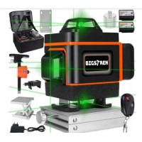 Лазерний рівень BIGSTREN 4D 360 16 ліній 25 м IP54 професійна точність для будівництва та ремонту